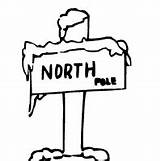 Pole North Christmas Surfnetkids Coloring sketch template