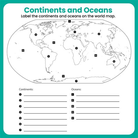 printable continents  oceans quiz prntblconcejomunicipaldechinu