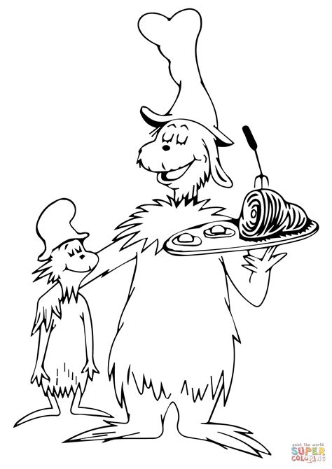 green eggs  ham coloring page coloring home