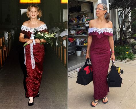 Bridesmaid Has Photoshoot In Dress From Friend’s 90s Wedding
