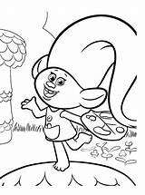 Trolls Coloring Pages Movie Troll Colouring Color Kids Doll Printable Print Book A4 Harper Party Face Para Colorear Dreamworks Ausmalbilder sketch template