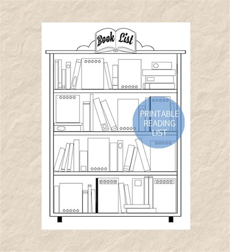 printable book list printable reading list printable