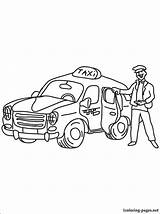 Taxi Coloring Drawing Driver Getdrawings Pages Getcolorings sketch template