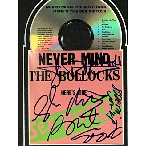sex pistols never mind the bollocks signed cd collage w epperson lo