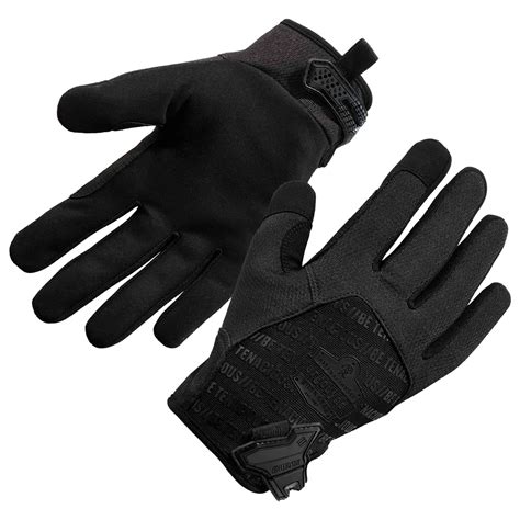 high dexterity black tactical gloves ergodyne