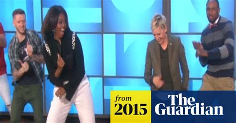 michelle obama hits the dancefloor with ellen degeneres video us news the guardian