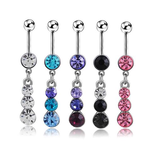 Double Fashion Body Jewelry Long Belly Button Ring