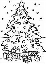 Coloring Christmas Tree Presents Pages Popular Trees sketch template