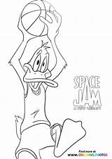 Daffy Looney Tunes Basketball Squad Taz Goon Brow sketch template