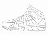 Coloring Nike Shoes Pages Jordan Shoe Air Force Basketball Drawing Sheet Jordans Outline Color Printable Sheets Colouring Drawn Sneakers Trainers sketch template