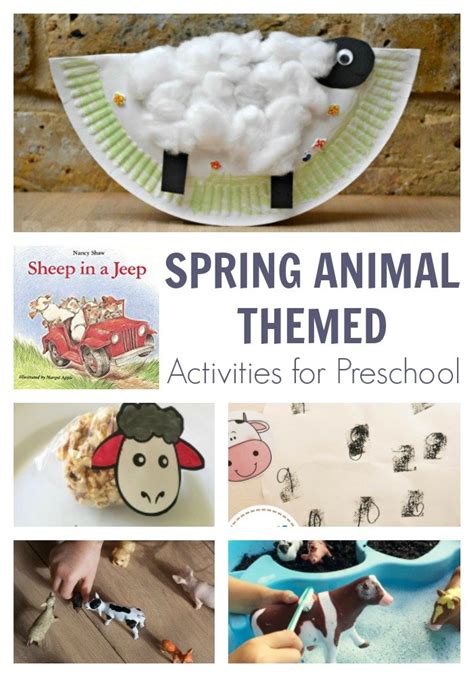 spring farm animal themed activities  preschoolers