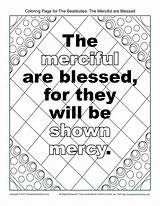 Coloring Beatitudes Pages Kids Merciful Sunday School Bible Sundayschoolzone Printable Color Activity Zone Sheet Colouring Sheets Church God Sermon Mount sketch template