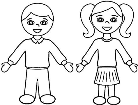 girl  boy coloring page   girl  boy coloring