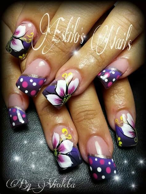 violets nails violet nails nails nail art