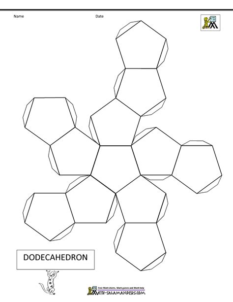 dodecahedron template printable printable templates