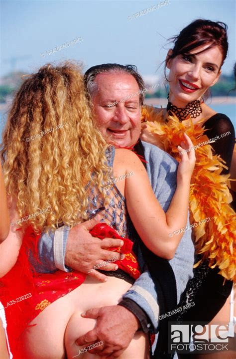 Tinto Brass And The Female Cast Of The Film Trasgredire Mostra Del
