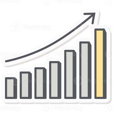 langetermijn stijgende lijn tabel infographics sticker bedrijf begroting presentatie icoon