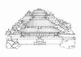 Forbidden City Drawing China Paintingvalley Drawings Architectural sketch template
