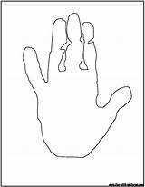 Hand Outline Template Coloring Clipart Cliparts Clipartbest Printable Fun Hands sketch template