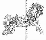 Horse Coloring Flying Pages Carousel Printable Getcolorings Print sketch template