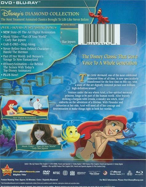 Little Mermaid The Diamond Edition Dvd Blu Ray Combo