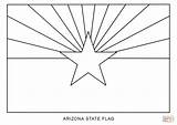 Arizona Flag Coloring Printable Pages State Template Drawing Flags Paper Sketch North American Dot Categories sketch template