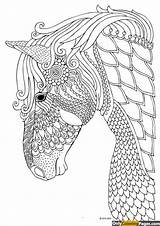 Coloring Pages Horse Mandala Animal Horses Kids sketch template