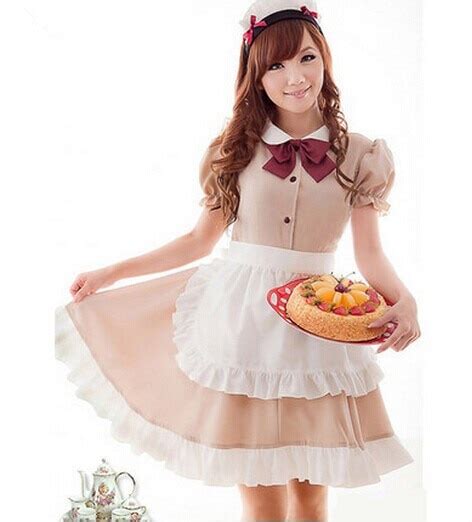 Coffee Anime Maid Costumes For Women Halloween Maid Cosplay Uniform