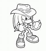 Knuckles Coloring Sonic Pages Color Printable Print Cool Clipart Hat Kids Getcolorings Comments Library sketch template