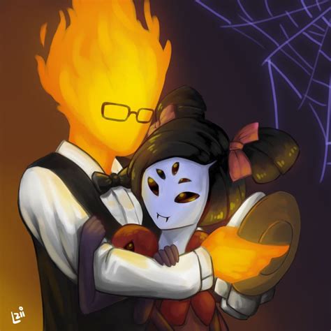 Grillby X Muffet By Mlplazuli Da049ib Png 1024×1024 With Images
