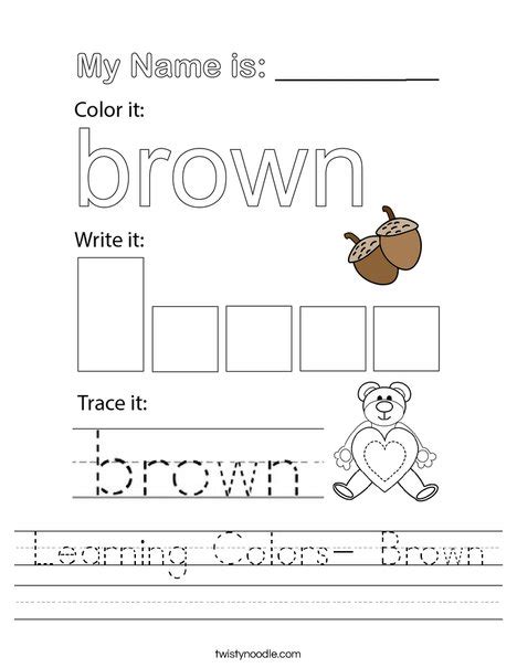 printable color worksheets  kids worksheets library