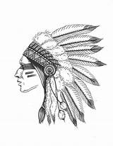 Headdress Tatuaje Idei Indien Warbonnet Headress Sioux Skulls Paintingvalley Indios Cherokee sketch template
