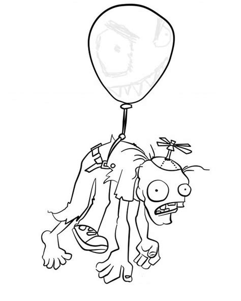 flying zombie  balloon  bamboo propeller  plant  zombie