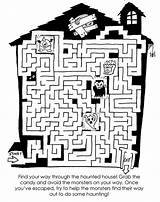 Maze Haunted House Halloween Template Printable Coloring Print Spooky Scary Deviantart Pages Blogthis Email Twitter Hauntedhouse Houses Templates sketch template