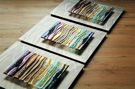 Evidence Based Design Fused Glass And Metal Wall Art Glass