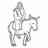 Donkey Jesus Clipart Riding Clip Abeka Clipground sketch template