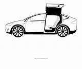 Tesla Coloring Car Model Clipart Suv Clip Pages Library sketch template