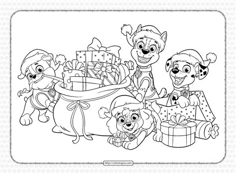 paw patrol holiday coloring pages coloring pages