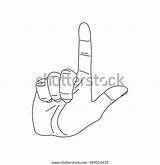 Loser Gesture Hand Vector sketch template