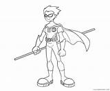 Coloring4free Titans Coloring Teen Pages Robin Stick Holding Related Posts sketch template