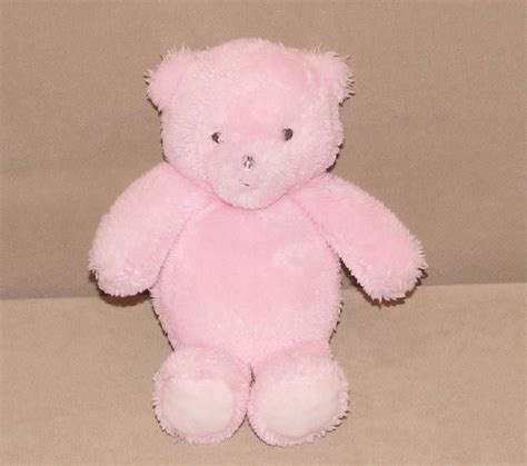carters precious firsts pink gray teddy bear plush stuffed