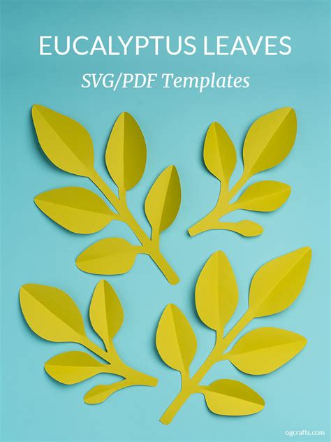 eucalyptus leaves templates ogcrafts