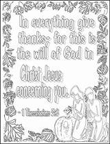 Coloring Thanks Give Christian Bible Lord Harvest Verse Everything Thanksgiving Giving Unto Children Pages Quotes Party Memory Themed Supplies Treasure sketch template