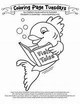 Coloring Pages Library Week Teacher Fish National Tales Tuesday Printable Swim Dulemba Color Print Popular Ever Getdrawings Getcolorings sketch template