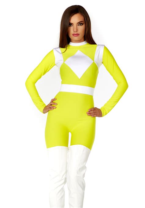 women s dominance action figure yellow catsuit costume