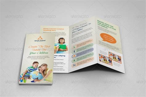 school brochure template psd indesign ms word  ai format
