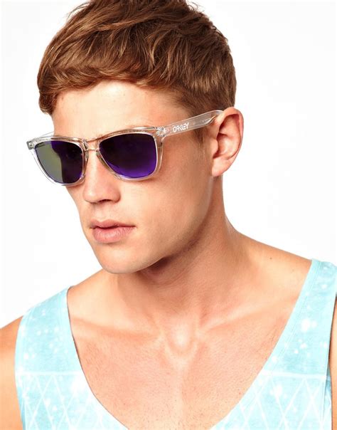 Asos Oakley Frogskin Wayfarer Sunglasses In Purple For Men