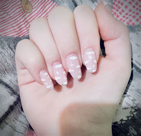 cute nails  clouds dream nails nails pink nails