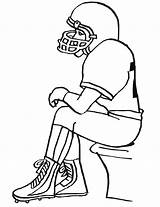 Coloring Football Pages Printable Nfl Popular sketch template