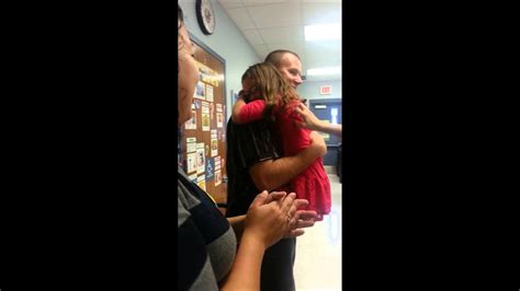 air force dad surprises his daughter at school youtube